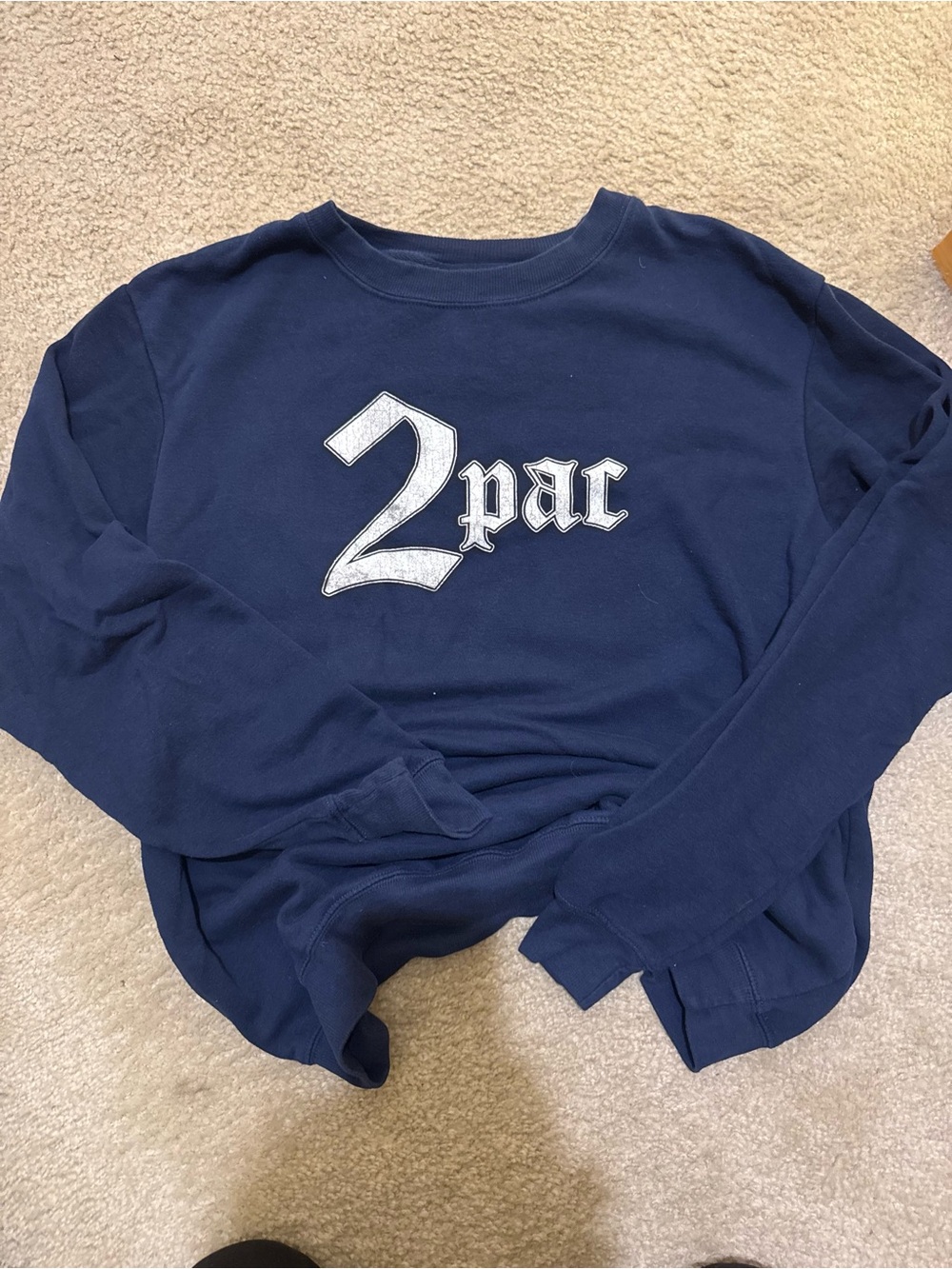 2pac Navy Crewneck Sweatshirt - Unbranded